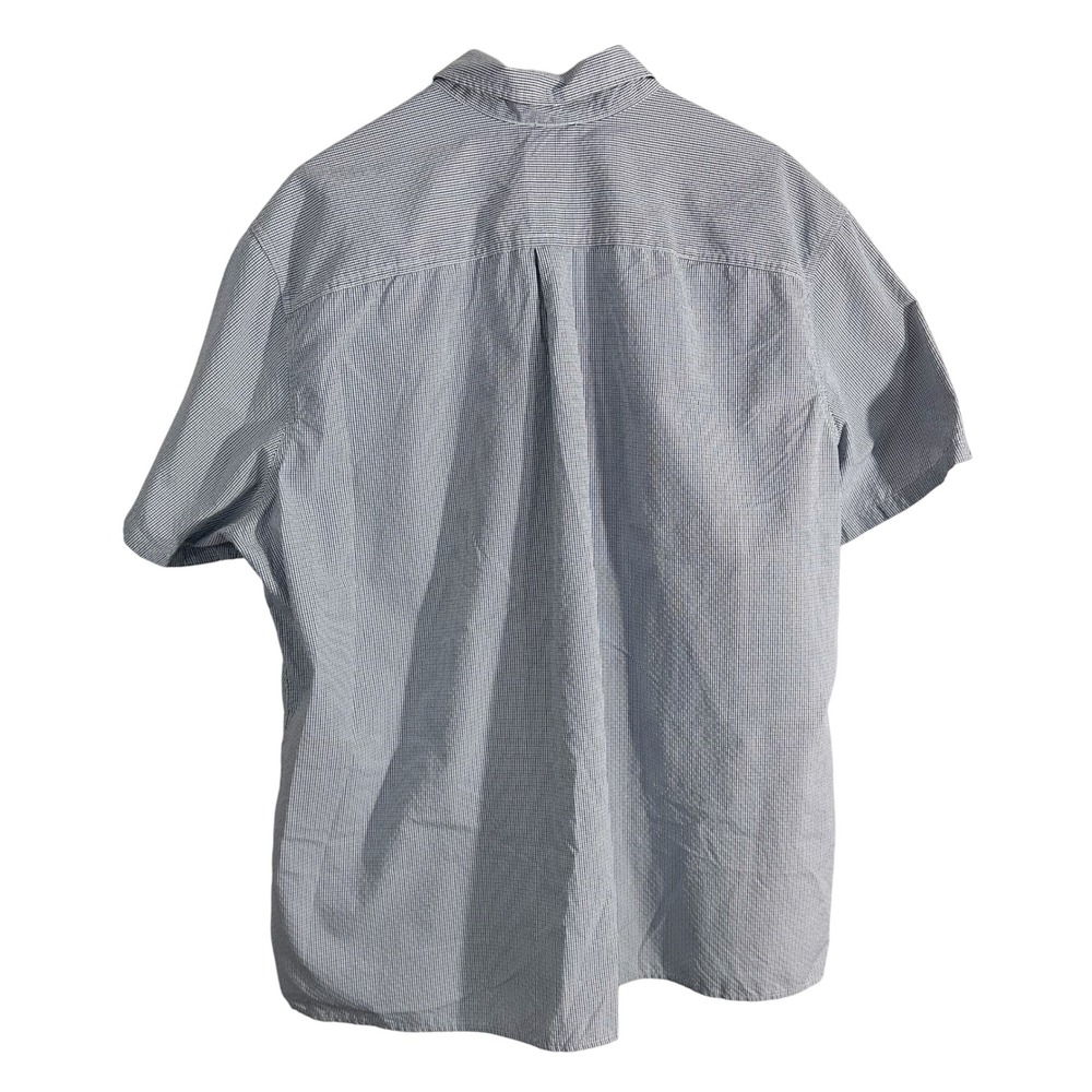 Eddie Bauer Tattersall Check Plaid Casual Button Down Shirt Top Blue 2XL Work - Picture 4 of 6